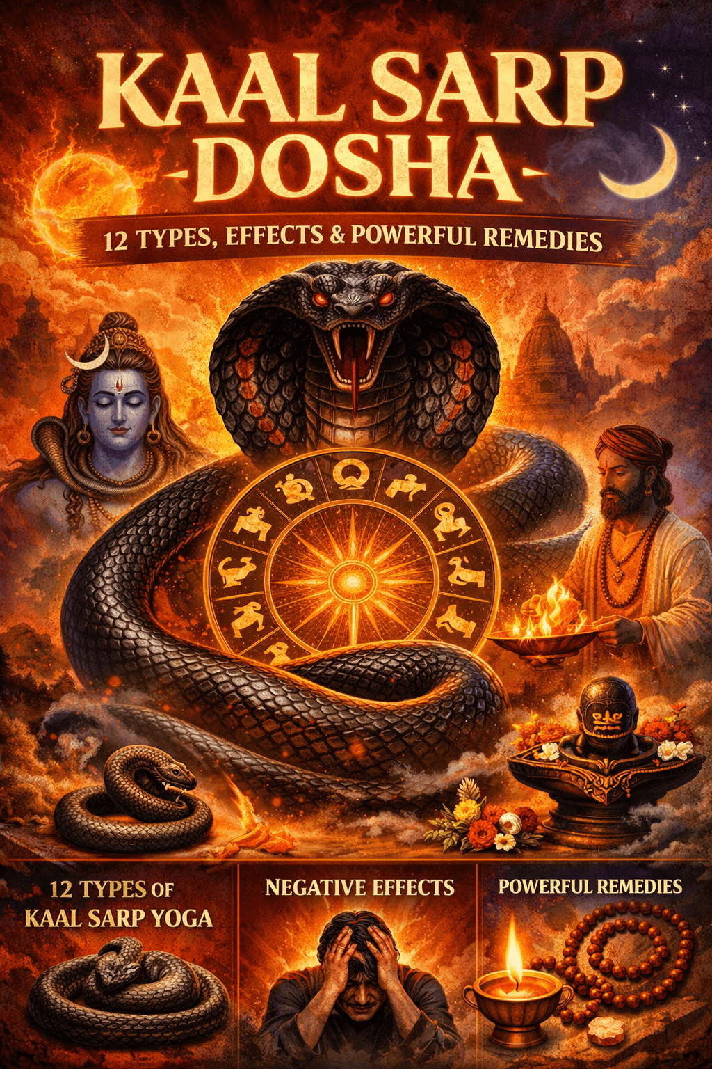 Kaal Sarp Dosh 2026: Types, Effects & Remedies — कालसर्प दोष उपाय